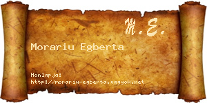 Morariu Egberta névjegykártya